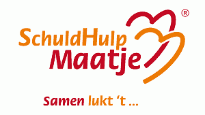 Logo SchuldHulpMaatje met slogan