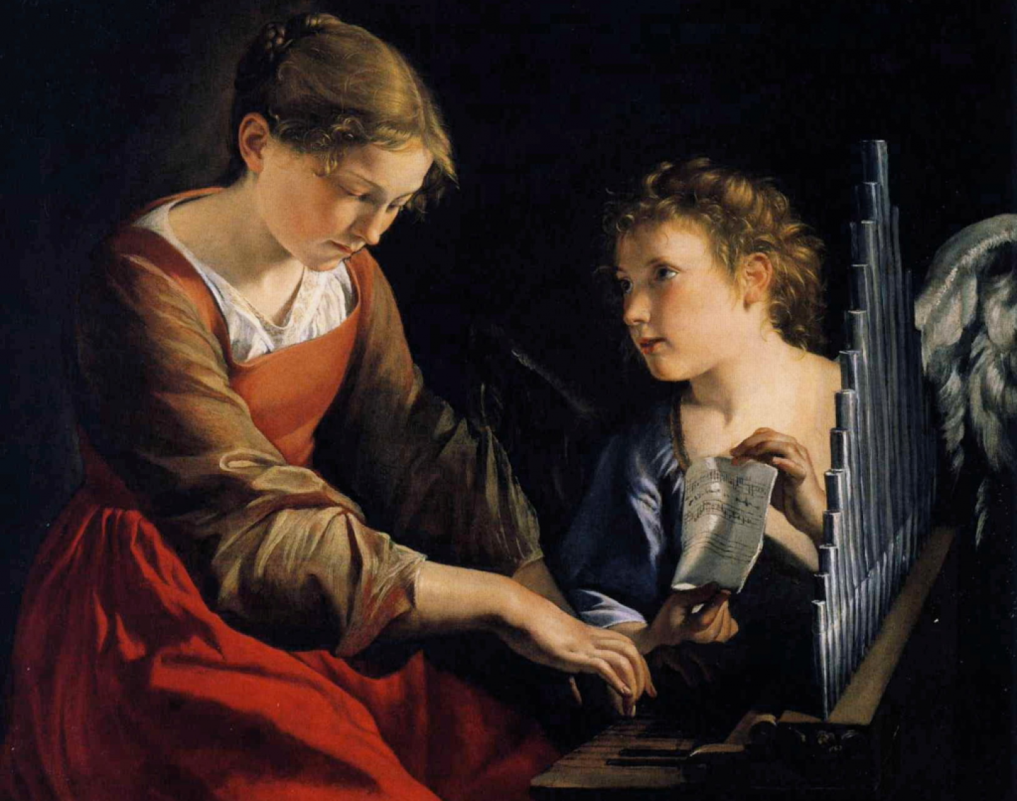 Gentileschi St Cecilia with an Angel koordirectie