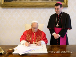 paus Leo eerste enclycliek foto Vatican Media