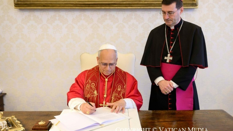 paus Leo eerste enclycliek foto Vatican Media