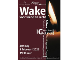 wake voor vrede Gaza 8 februari 2026 web