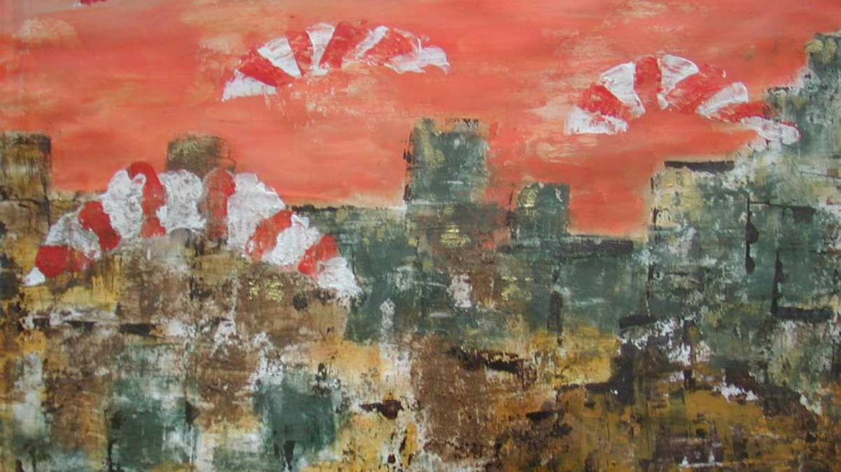 Landschap met parachutes Dominicus