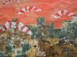 Landschap met parachutes Dominicus