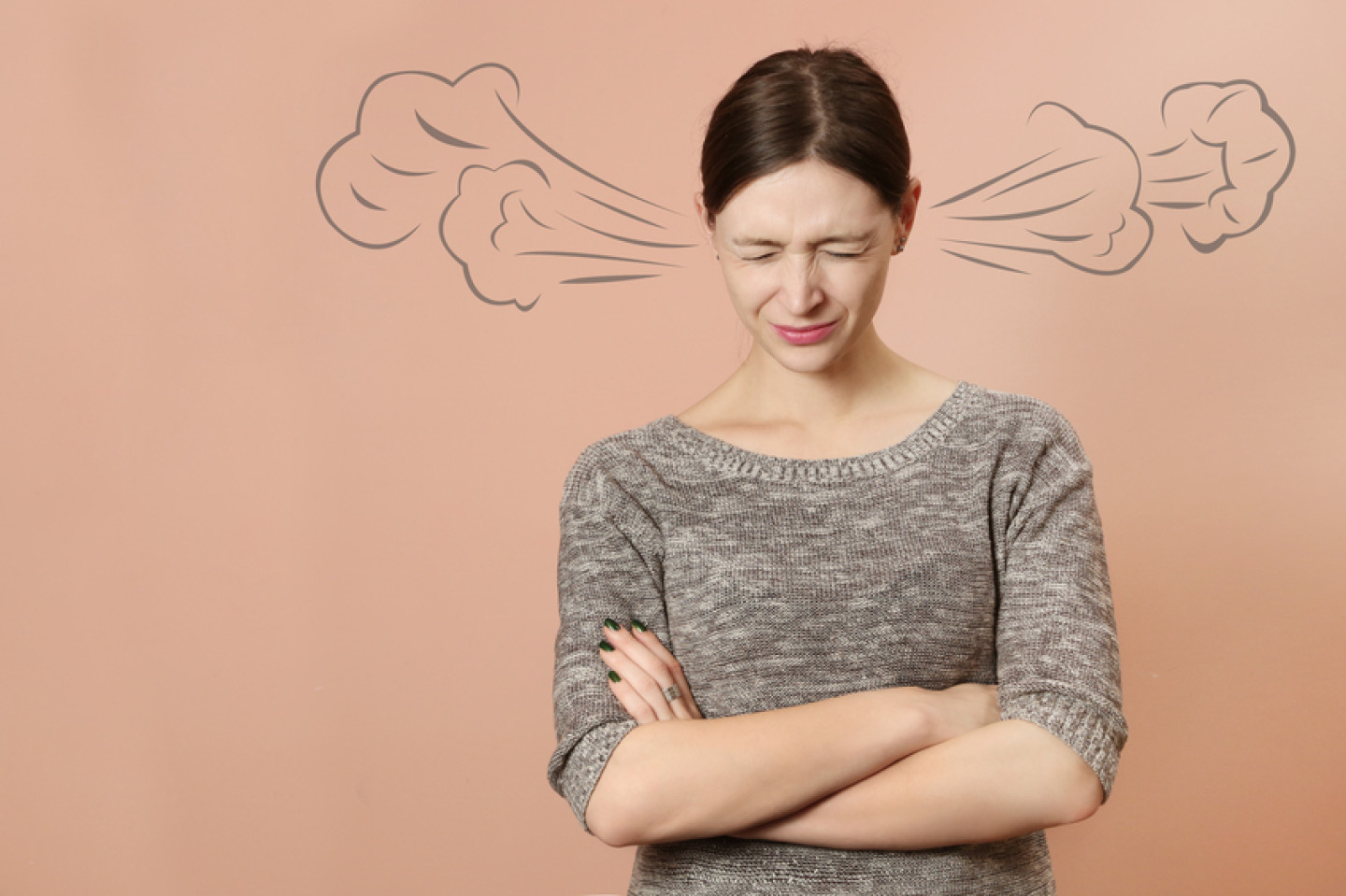 Portrait of angry young woman