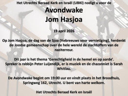 Avondwake Jom Hasjoa 2026