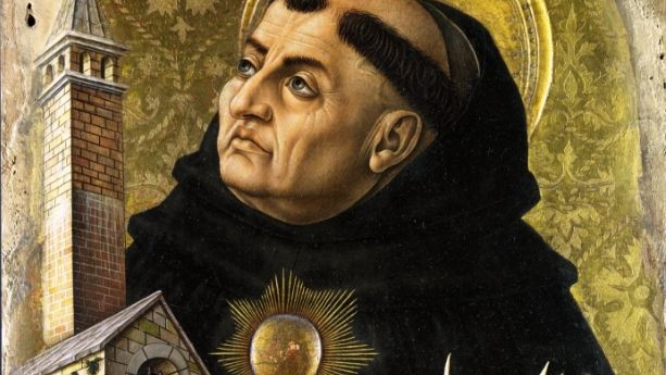 Thomas van Aquino altaarstuk-van-Carlo-Crivelli-detail