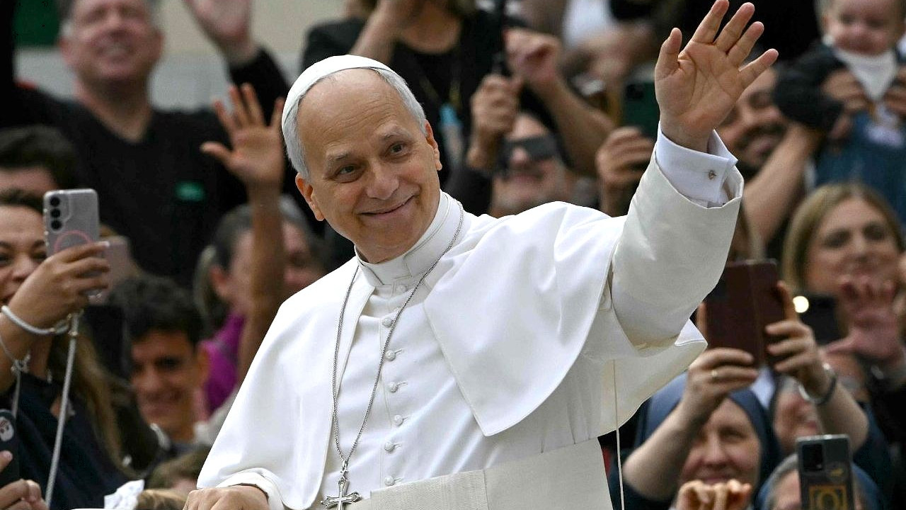 paus Leo XIV via vatican media mei 2026